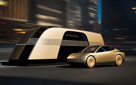 Tesla's futuristic Robotaxi and Model 2 showcasing innovative electric vehicle design.