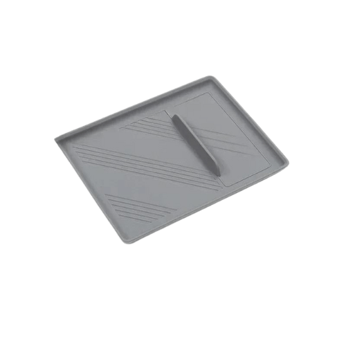 Protection de console centrale en plastique gris pour Tesla, design élégant et durable.