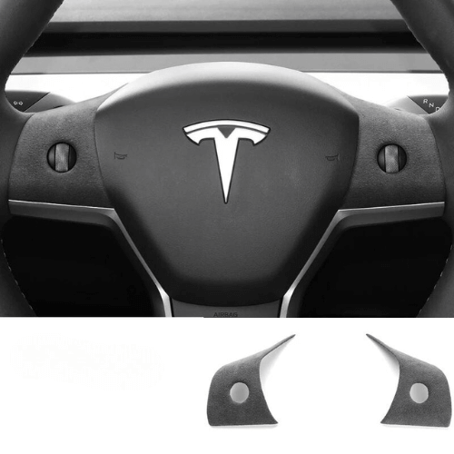 Covering volant pour Tesla Model 3/Y avec finition suédine, offrant confort et style dynamique.