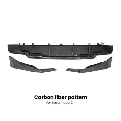 Kit carrosserie Aero en fibre de carbone pour Tesla Model 3, conçu pour améliorer le style et l'aérodynamisme.