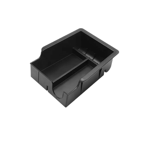Organisateur intérieur en plastique noir pour Tesla, idéal pour maximiser l'espace et organiser vos essentiels.