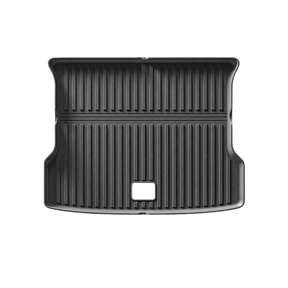Tapis de sol toutes saisons noir pour coffre de Xpeng G6, protection optimale et ajustement parfait.