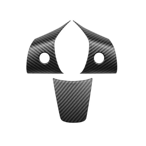 Carbon fiber steering wheel covering for Tesla Model 3 and Model Y for a modern and stylish interior upgrade.