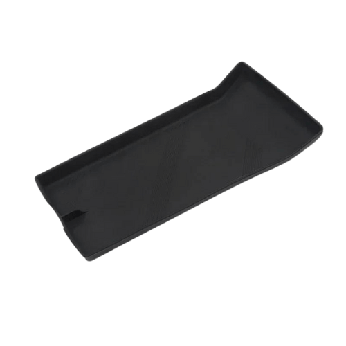 Protection de console centrale Tesla en plastique noir, accessoire durable pour l'intérieur de votre voiture.