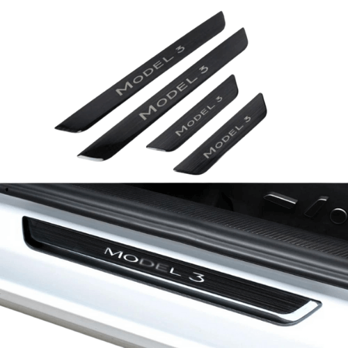 Seuil de portière rétroéclairé pour Tesla Model 3, ajoutant une touche de style et de modernité.