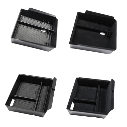 Organisateur de console centrale pour Tesla Model 3 Highland, compartiments pratiques pour optimiser l'espace.