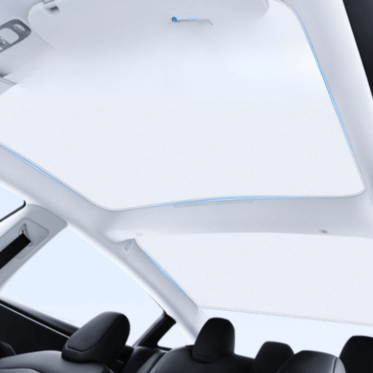 Pare-soleil de toit panoramique pour Tesla Model 3 et Model Y, réduisant la chaleur et bloquant la lumière.