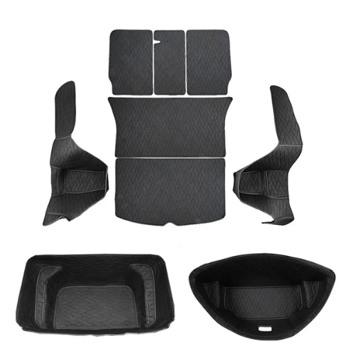 Tapis de coffre pour Tesla, ensemble de protection en caoutchouc élégant et fonctionnel, style moderne et adaptabilité parfaite.