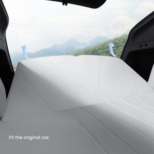 Tapis de coffre pour Tesla Model Y, adapté à l'intérieur avec design fonctionnel et élégant.