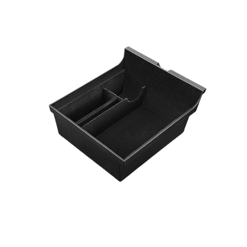 Organisateur intérieur noir pour Tesla, idéal pour maximiser l'espace et organiser les accessoires essentiels.