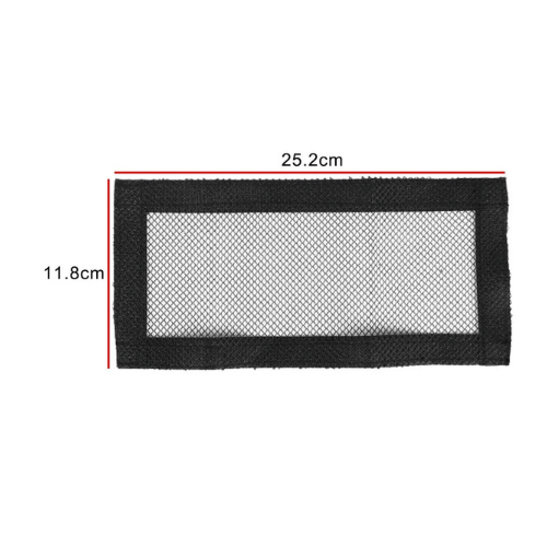 Protection d'aérateurs pour Tesla Model 3 et Model Y, 25.2cm x 11.8cm, en maille noire.