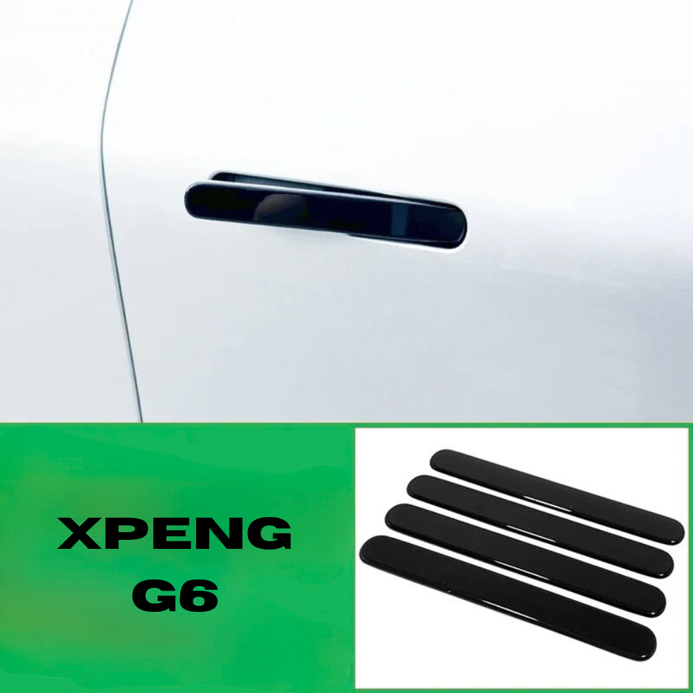 Covering de poignée noire pour XPeng G6, accessoire stylé et protecteur pour portes.