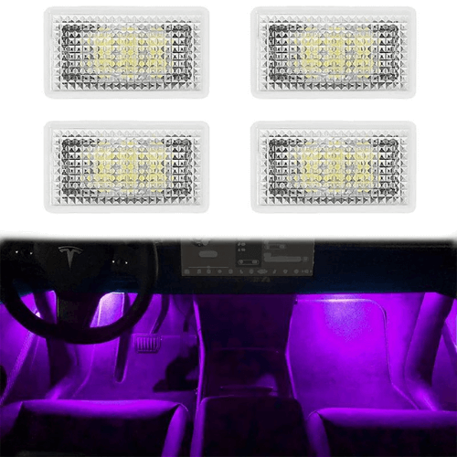 Pack LED Intérieur pour Tesla, éclairage d'ambiance multicolore et éco-énergétique, installation simple et rapide.