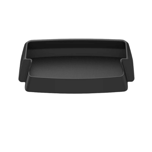 Support de porte lunettes Tesla, console centrale, design élégant et fonctionnel en noir.