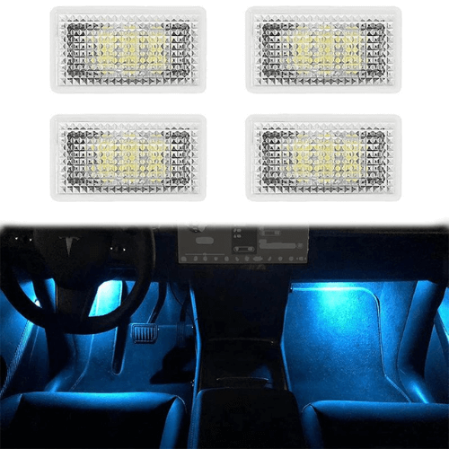 Pack LED Intérieur Tesla avec 4 lampes LED pour éclairage d'ambiance multicolore dans Model S/3/X/Y.