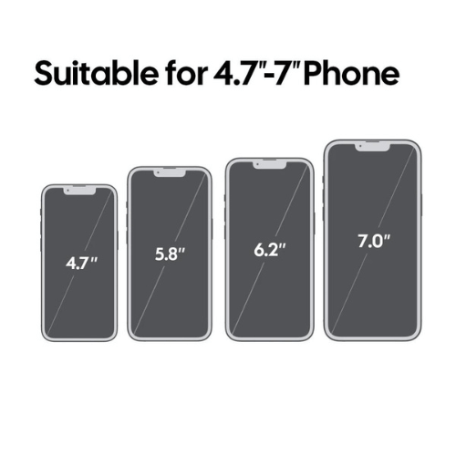 Supports phones sized 4.7 to 7 inches, ideal for Tesla phone mounts.