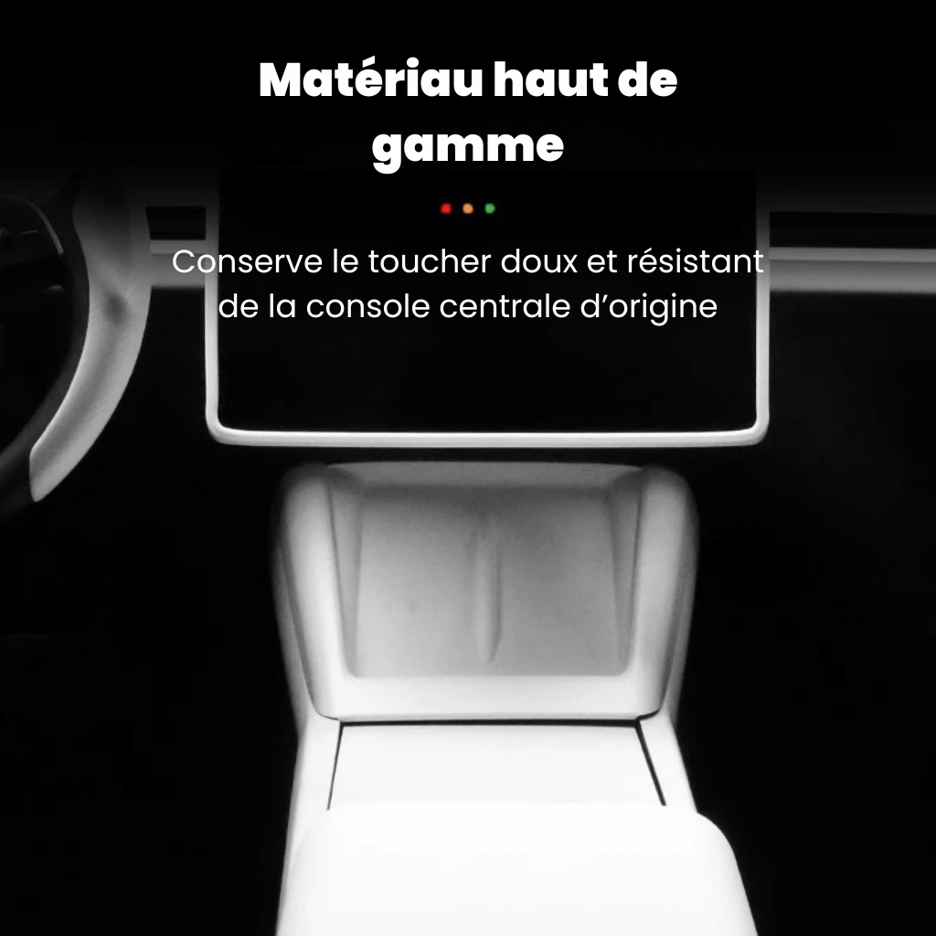Console centrale Tesla Model Y Juniper 2025 en plastique ABS, doux et résistant aux rayures.