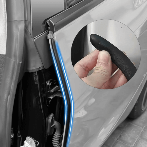 Joint étanchéité portière Tesla montrant son installation pour protection optimale contre infiltrations.