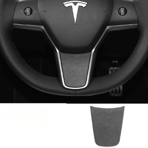 Covering volant for Tesla Model 3 and Model Y, showing premium suede texture for superior grip.