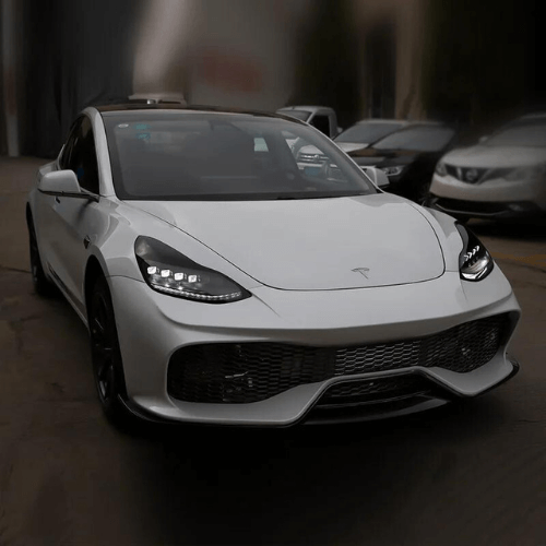 Phare LED avant pour Tesla Model 3 et Model Y, éclairage puissant et technologie adaptative.