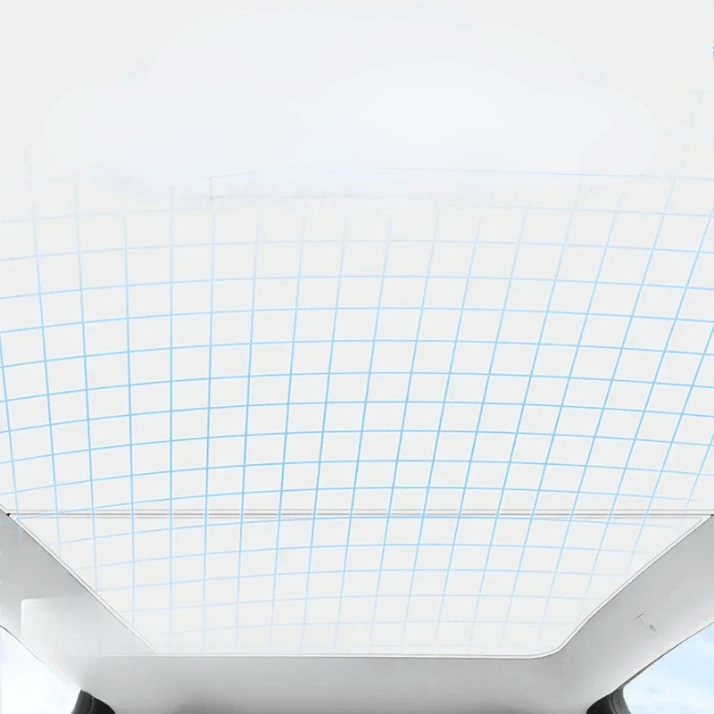 Pare-soleil de toit vitré panoramique pour Tesla Model 3 et Model Y, fabriqué en tissu maillé léger, bloque 95% de la lumière.