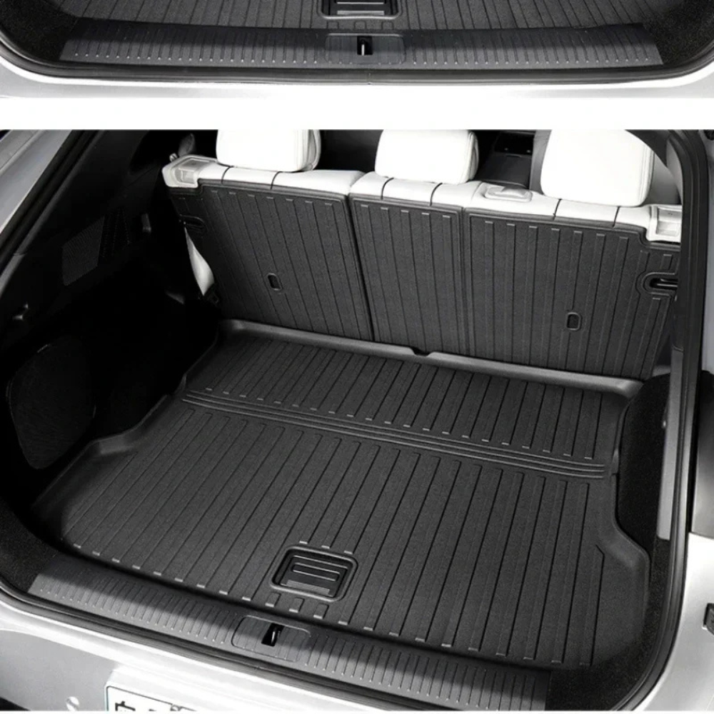 Tapis de sol toutes saisons pour Xpeng G6, en fibre TPE, protection optimale du coffre.