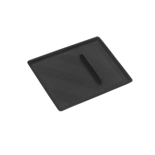 Protection de console centrale Tesla en caoutchouc noir, durable et élégant pour une protection optimale.