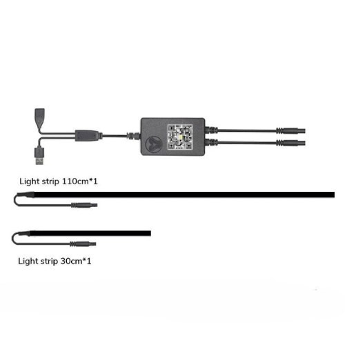 Pack éclairage d'ambiance LED avec bandeaux de 110cm et 30cm pour intérieur de Tesla.