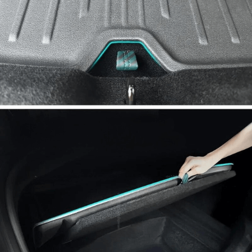 Tapis de coffre pour Tesla Model 3, offrant protection et style pour l'espace de chargement.