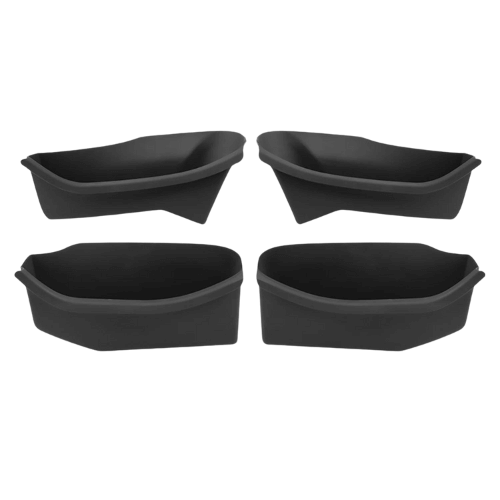 Set of four Tesla door pocket protectors, stylish and durable, perfect for enhancing vehicle interior.