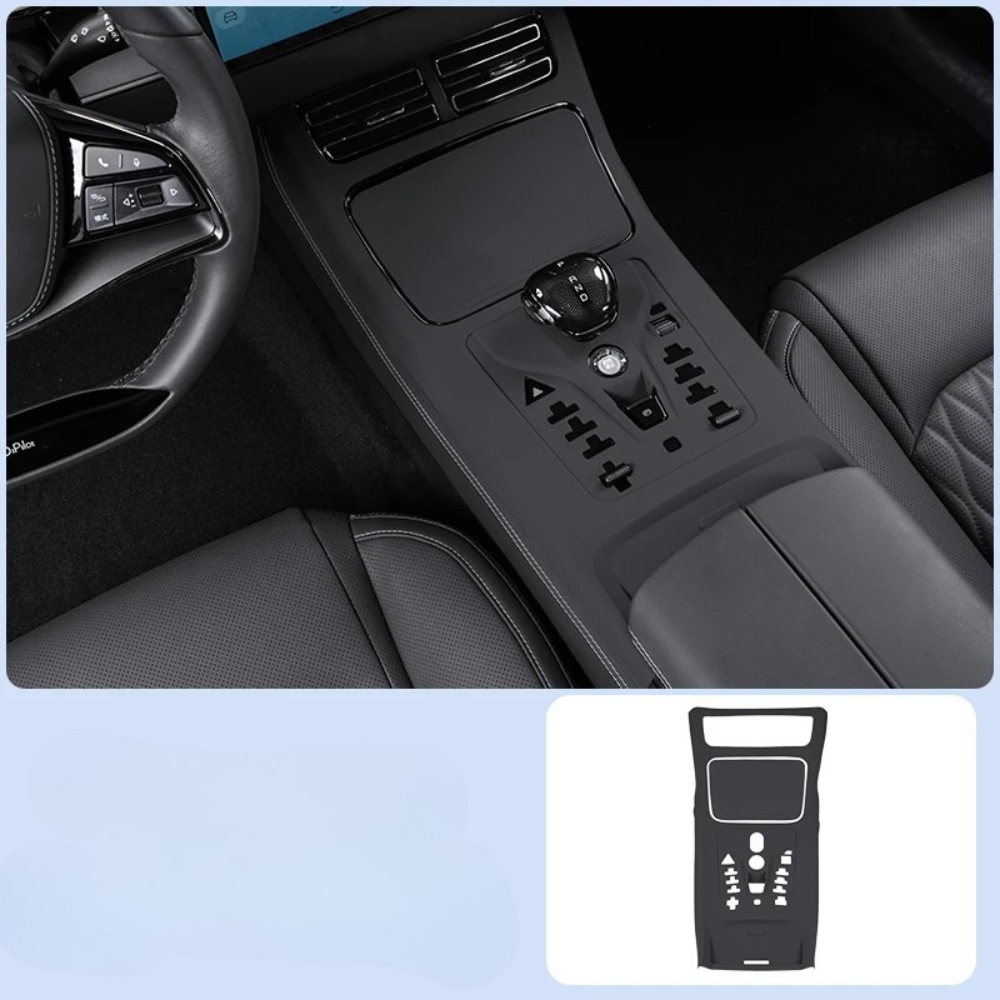 Covering de console centrale pour BYD Han, offrant style et protection contre les rayures.