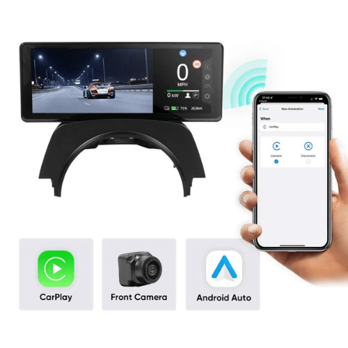Ecran LCD de tableau de bord Tesla Model 3 avec fonctionnalités CarPlay, caméra et Android Auto