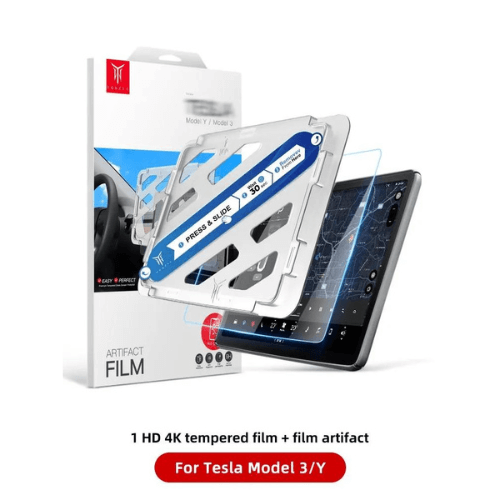 Protection d'écran HD 4K pour Tesla Model 3/Y, film trempé pour écran durable et transparent.