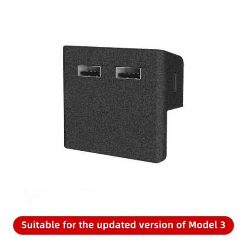 HUB USB for Tesla Model 3 featuring two USB ports for easy connectivity and charging in vehicles.