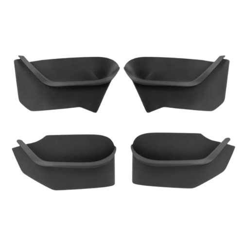 Set of four stylish and durable door pocket protectors for Tesla vehicles.