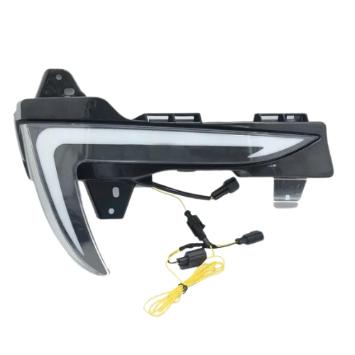 Antibrouillard LED avant pour Tesla, featuring sleek design and connectors for easy installation.