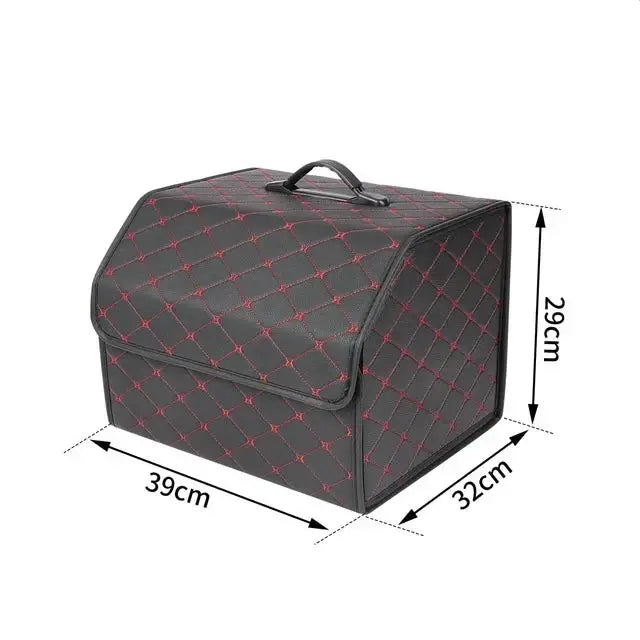 Boîte de rangement pour coffre Tesla, dimensions 39x32x29 cm, design pratique pour l'organisation et le rangement.