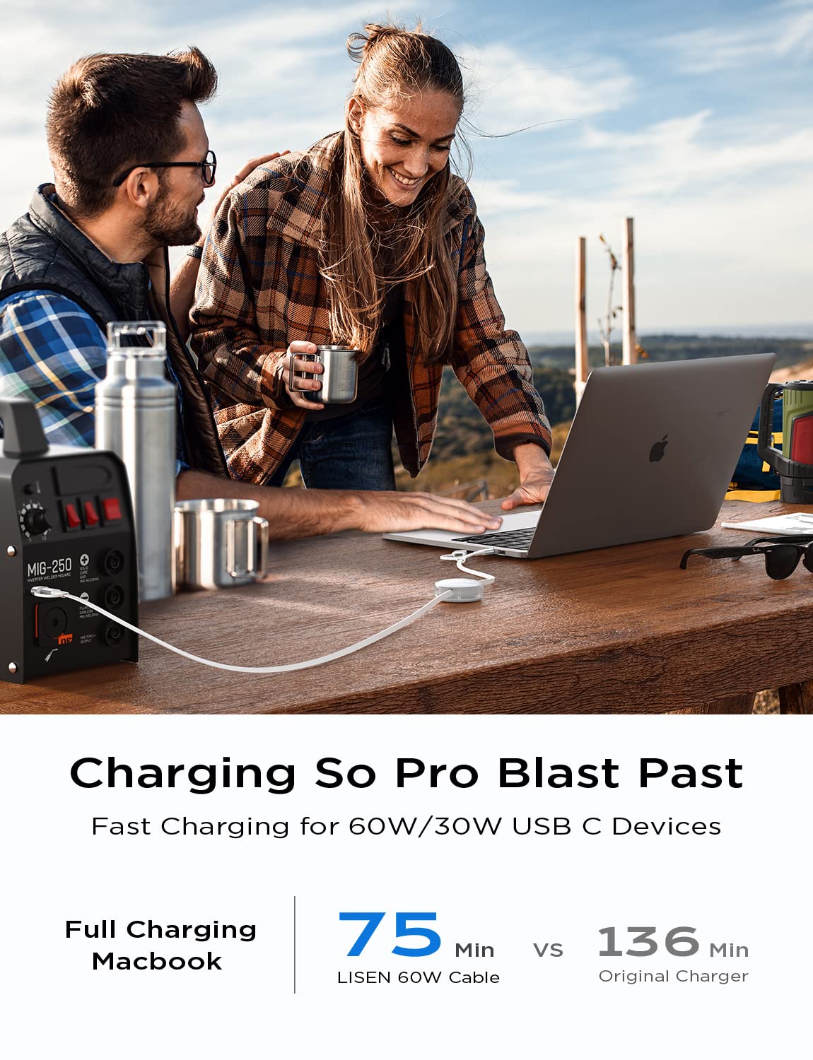 LISEN 3-in-1 Retractable Charging Cable