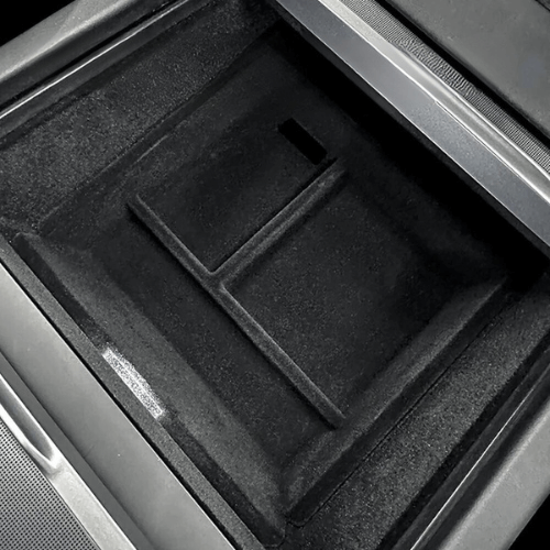 Organisateur de console centrale pour Tesla Model 3 Highland, optimisant l'espace et l'organisation des objets.