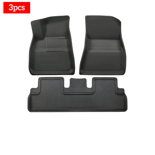 Tapis de protection intérieur en TPE pour Tesla Model 3 ou Y, ensemble de 3 pièces, protection élégante et durable.