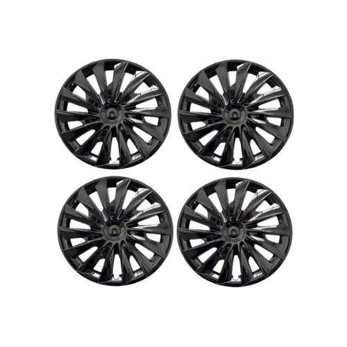 Enjoliveurs 18 pouces en noir pour Tesla Model 3, design moderne et élégant, haute qualité et durabilité.