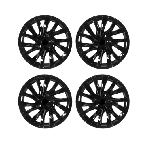 Enjoliveurs 18 pouces pour Tesla Model 3 en plastique ABS, design sophistiqué et élégant en noir.