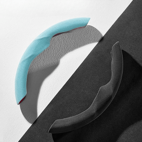Couvre volant en suédine bleu et noir, offrant confort et style pour l'intérieur de votre Tesla.