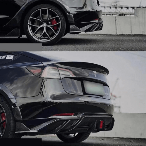 Kit carrosserie Turbo pour Tesla Model 3, améliorant le style et les performances aérodynamiques.