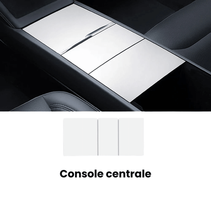 Covering de console centrale pour Tesla Model Y 2025, protection élégante et durable contre les rayures.