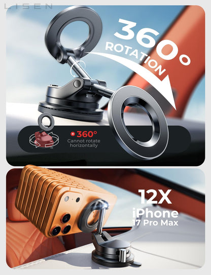 LISEN MagSafe Vacuum Car Mount