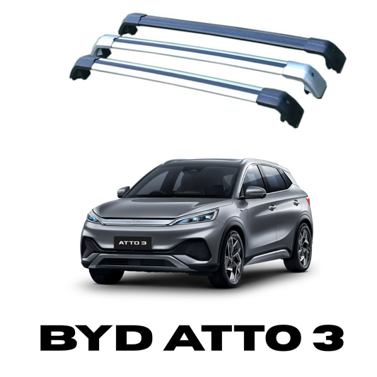 Barres de toit SHITURUI pour BYD Atto 3, en alliage d'aluminium, idéales pour transporter l'équipement en toute sécurité.