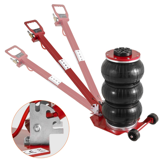 Cric pneumatique pour véhicules électriques, levage facile jusqu'à 5 tonnes, adapté pour SUV et voitures familiales.