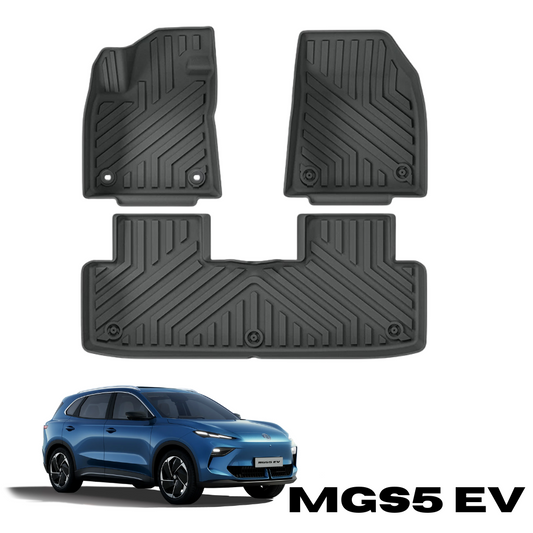 Tapis de sol toutes saisons pour MG S5 EV, offrant protection contre l'eau et saleté avec un design durable.