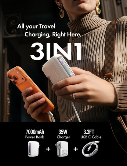 LISEN 3-in-1 35W Fast Travel Charger